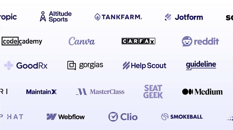 Explainer video customer logo wall